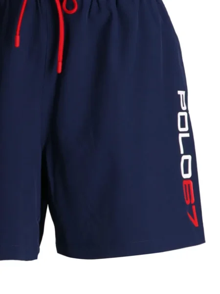 Polo Polo Ralph Lauren cu broderie de in cu dungi alb