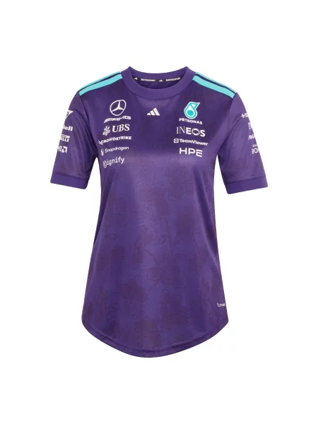 ADIDAS PERFORMANCE Funkční tričko Mercedes AMG Petronas Formula 1 Team Vanda Bloom aqua modrá / fialkově modrá bílá