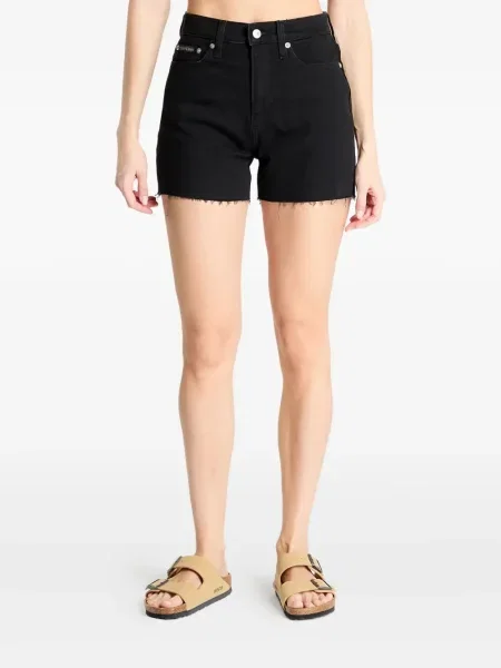 Pantaloni scurți din denim Calvin Klein negru
