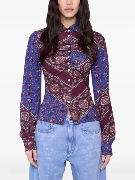 Cămașă Rabanne cu imagine cu model paisley violet