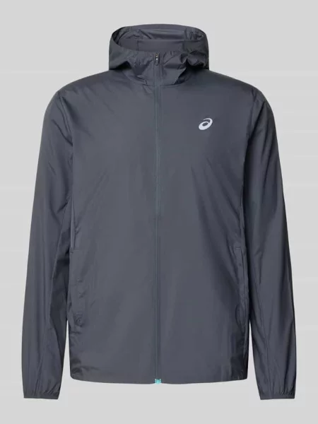 Wiatrówka z nadrukiem z logo i kapturem Asics