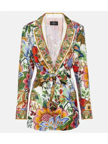 Sacou Etro de mătase cu model floral