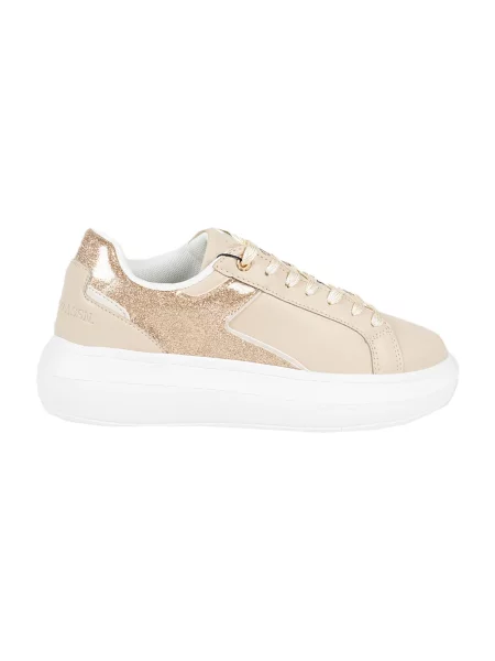 Sneakersy U.s Polo Assn. sznurowane beżowe