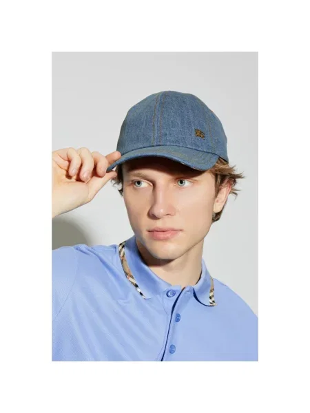 Czapka z daszkiem Burberry niebieska
