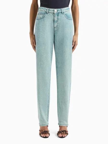 Emporio Armani Прямые джинсы Бавовна/ліоцел синій