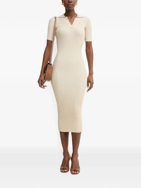 Gulerat rochie midi Fracomina tricotate