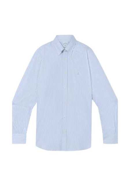 Cămașă Brooks Brothers cu broderie cu dungi albastru