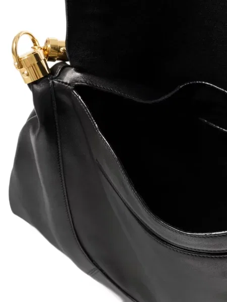 Fular Chloé din piele negru