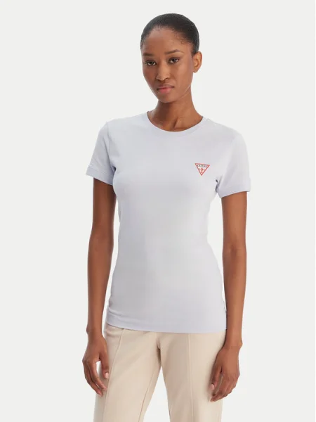 Guess Tricou Albastru celest roșu