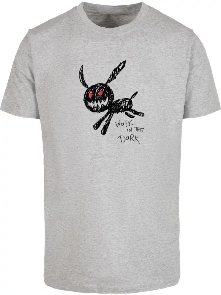 Mister Tee Tricou Walk In The Dark gri amestecat / sângeriu negru