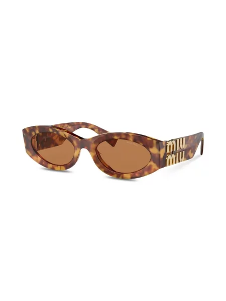 Saulės akiniai Miu Miu Eyewear ruda