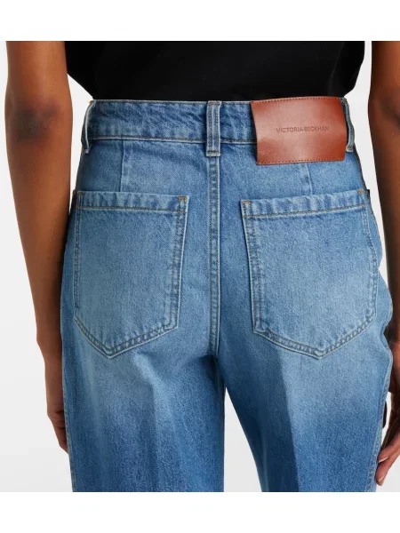 Blugi cu picior larg Victoria Beckham albastru