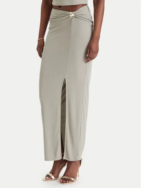 Guess Spódnica maxi Khaki