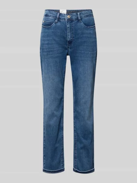 Jeansy cropped z wpuszczanymi model Dream' Mac niebieskie