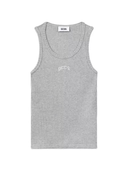 Top Gcds cu broderie tricotate gri