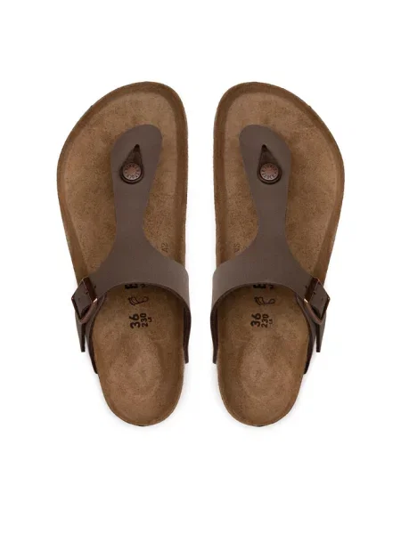 Trampki Birkenstock Gizeh Birki-Flow Birkibuck Mocca EUR 45 brązowe