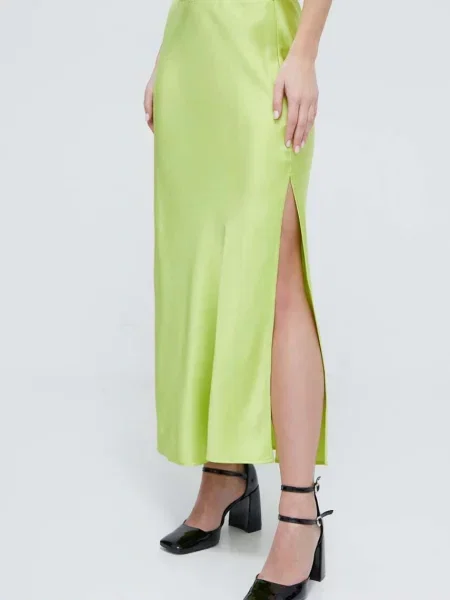 Спідниця HUGO зелений maxi розкльошена
