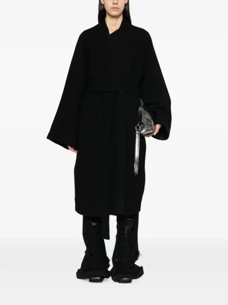 Cu centură palton Rick Owens negru