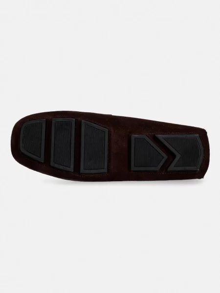 Calvin Klein Mokaszin Square Driver Suede Bordó barna