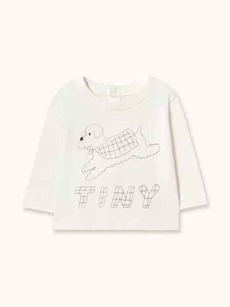 Tinycottons лонгслів для немовлят JUMP DOG GRAPHIC BABY TEE