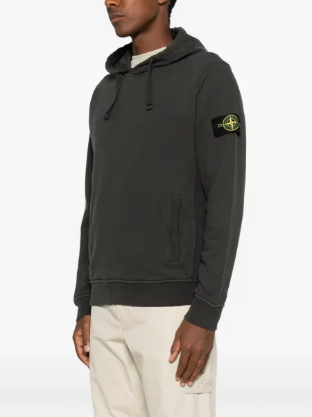 Hoodie Stone Island πέτρες με κορδόνι γκρι