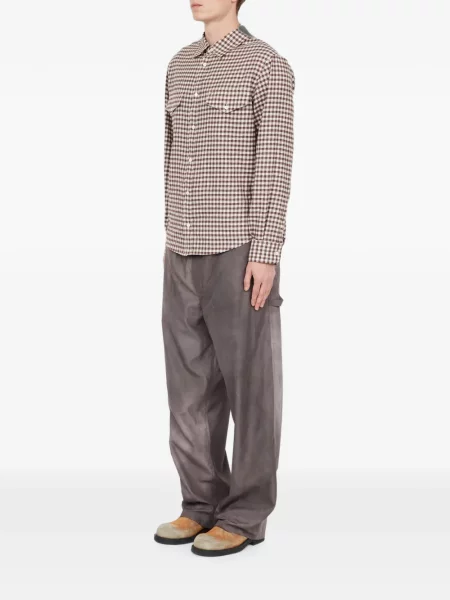 Pledinė flanelinė marškiniai Mm6 Maison Margiela ruda