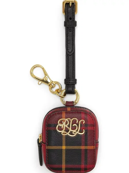 Usnjen obesek za ključe Lauren Ralph Lauren črna