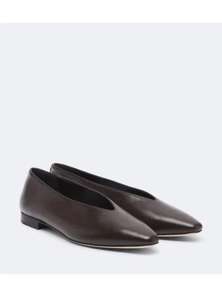 Balerini Jimmy Choo din piele maro
