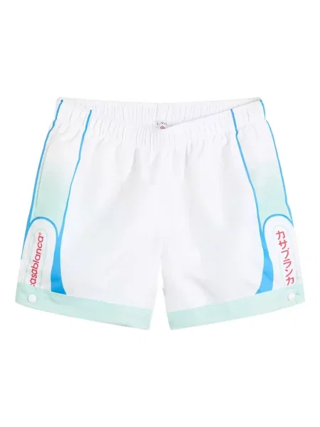 Slip de baie Casablanca cu imagine alb