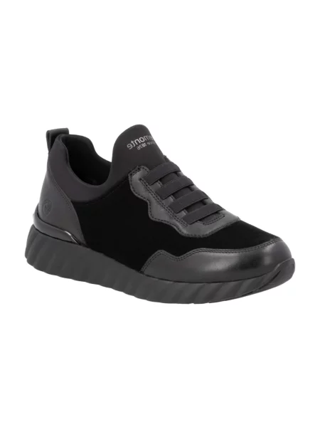 Sneakersy Remonte zamszowe czarne