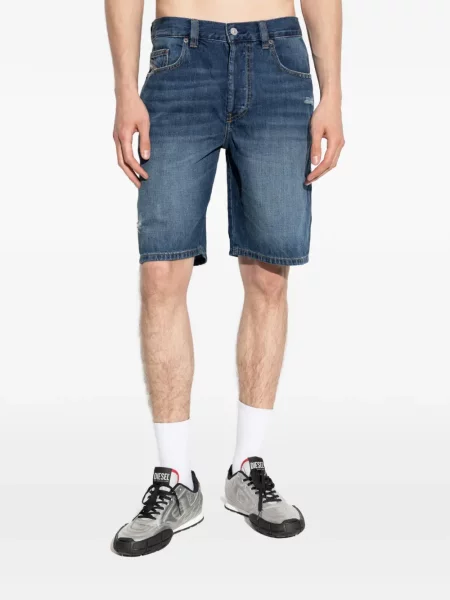 Pantaloni scurți din denim Diesel albastru