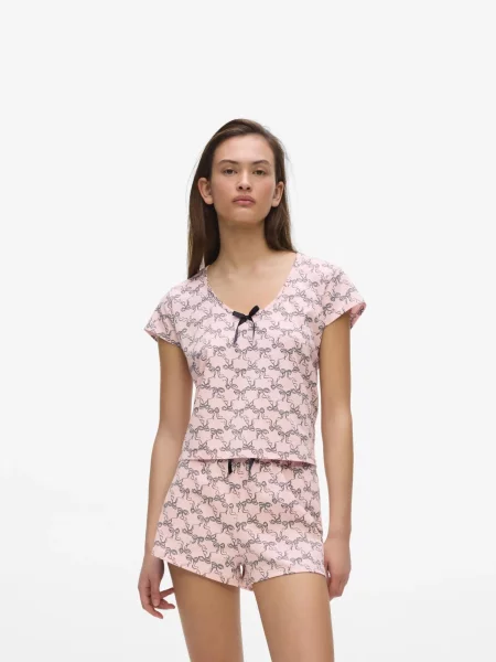 Karl Lagerfeld Pantaloni scurți rosé negru