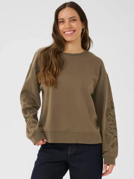 Palton Cream verde