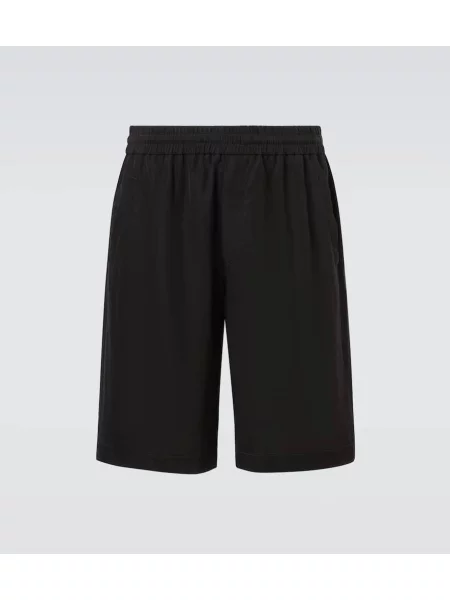 Bermude Giorgio Armani din canvas negru