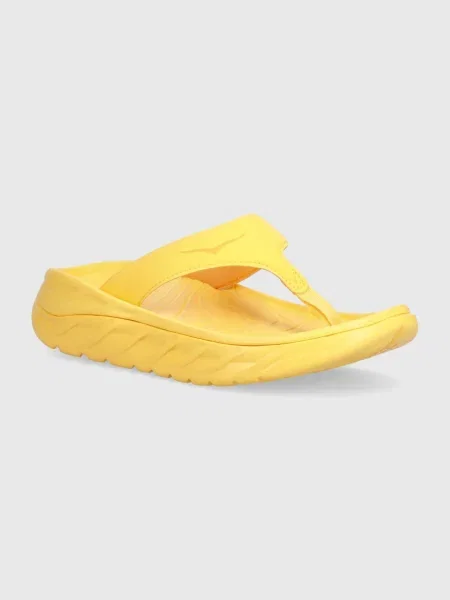 В'єтнамки Hoka One One Ora Recovery Flip на платформі помаранчевий