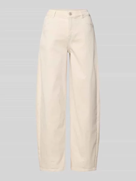Jeansy typu barrel w 3 model Lolah breath' Opus beżowe