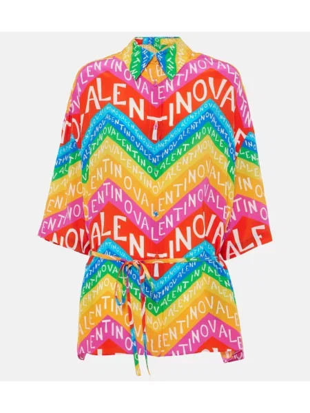 Rochie tip cămașă Valentino de mătase de costum