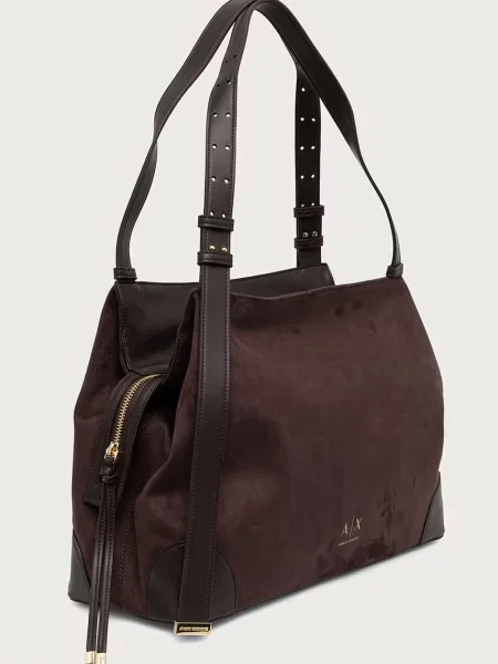 Kabelka Armani Exchange hnedá