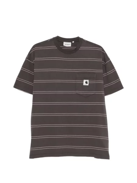 Tricou Carhartt Wip cu dungi gri