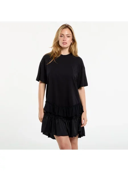Šaty AllSaints Feyre Relaxed Fit Mini Dress Black L černé