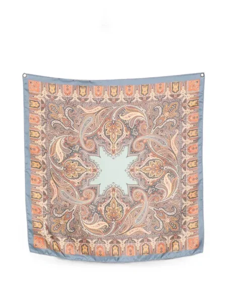 Cravată Etro cu imagine cu model paisley albastru