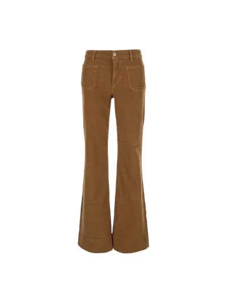 Spodnie Ag Jeans z wysoką talią brązowe