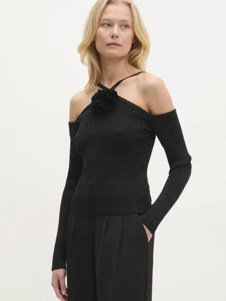 Halenka Answear Lab hladká černá