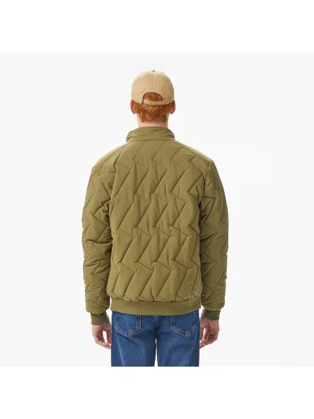 Lacoste Kurtka Ze Stójką Pikowana Khaki zielony