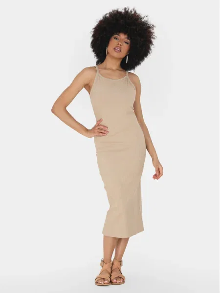 Brave Soul Rochie de vară Straight Fit bej