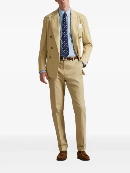 Czapka z daszkiem Polo Ralph Lauren w kratkę z twillu biznesowa niebieska