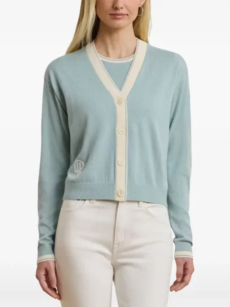 Ζακέτα Lauren Ralph Lauren με κέντημα μπλε