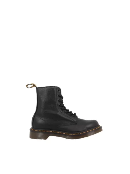 Botki Dr. Martens skórzane szare