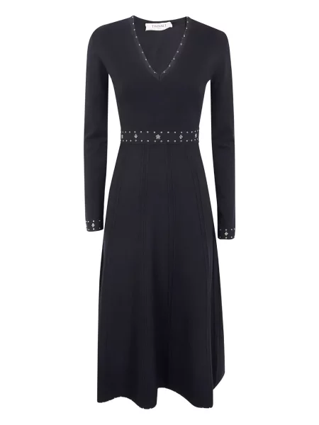 Rochie Twinset cu decolteu în V de costum negru