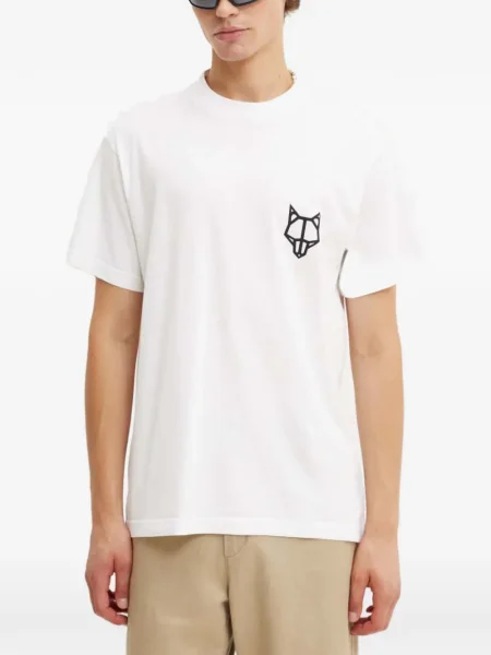 Tricou Naked Wolfe cu imagine alb